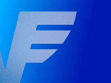 Ein blauer Farbverlauf mit dem Volksbank-Logo