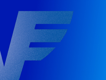 Ein blauer Farbverlauf mit dem Volksbank-Logo